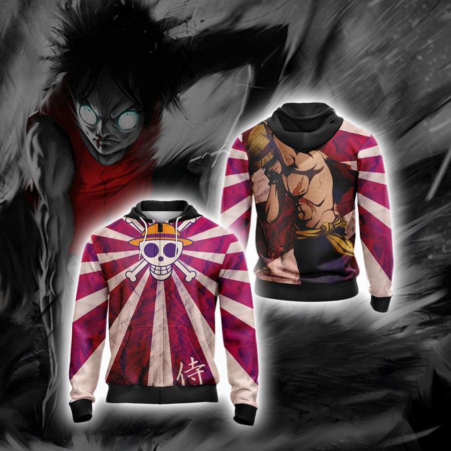 One Piece – Luffy Unisex Zip Up Hoodie Jacket