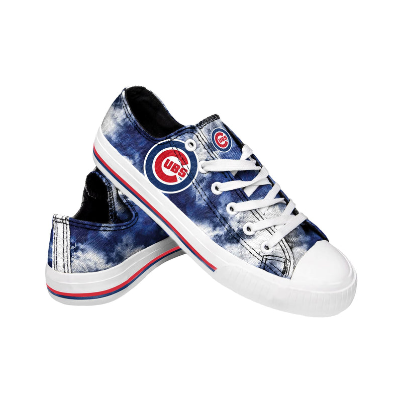 Chicago Cubs MLB Womens Low Top Tie-Dye Canvas Shoe