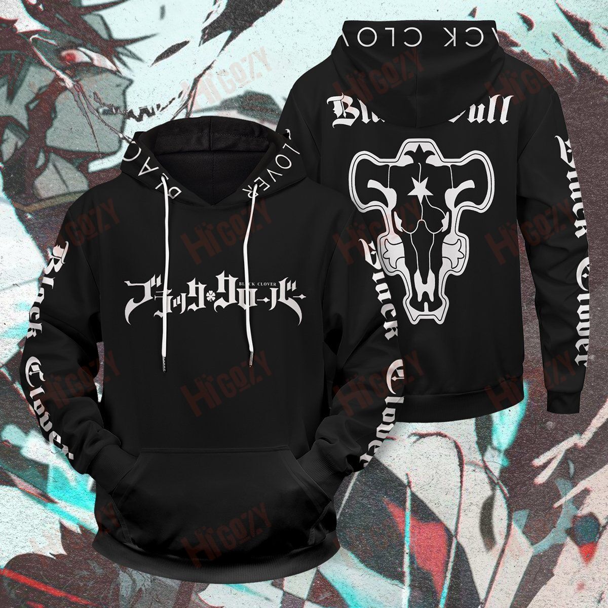 Black Bull Unisex Pullover Hoodie