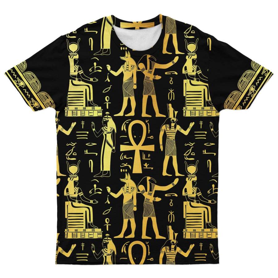 Egyptian God Pattern T-shirt