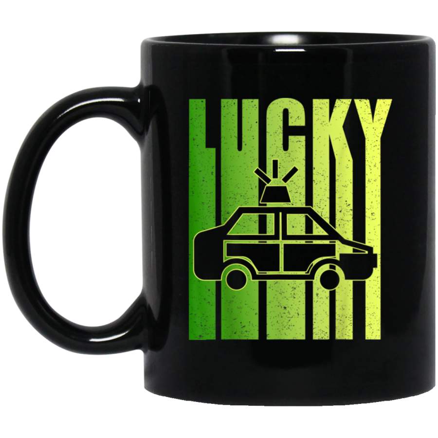 Funny Vintage Lucky Irish Police St Patricks Day Gift Mug