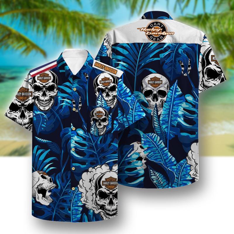 Harley – Davidson Tropical Pattern- Hawaii Shirt