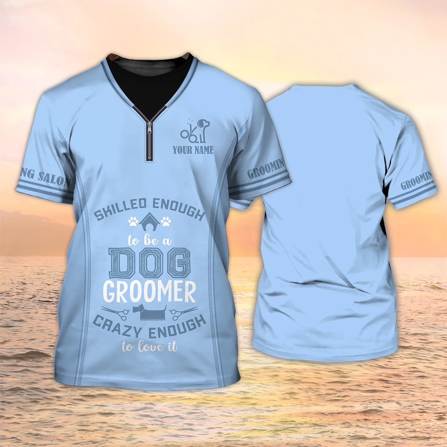 Custom Dog Groomer Shirt Skilled Enough To Be A Dog Groomer Grooming Salon Gift