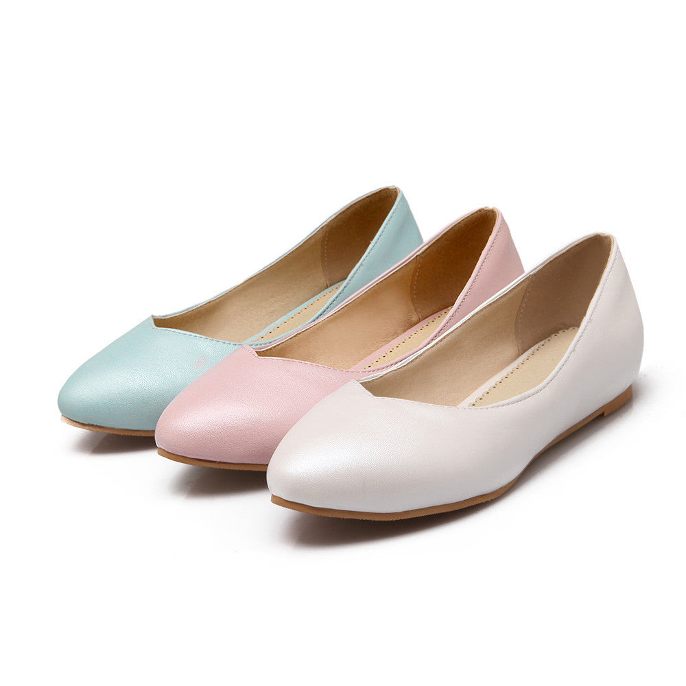 Sweet Candy Color Flats Women Shoes 4893