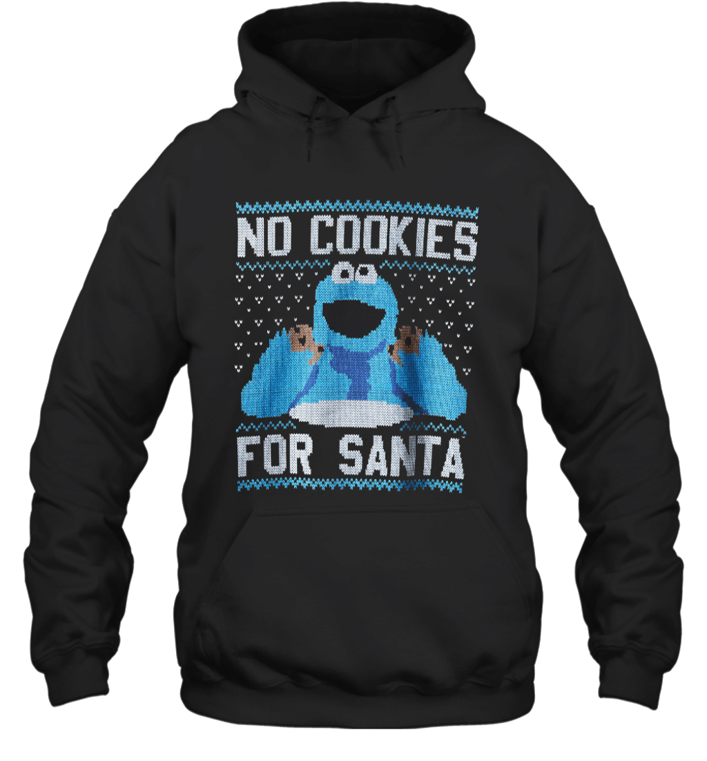 Sesame Street Men’s Monster No Cookies Ugly Christmas Hoodie