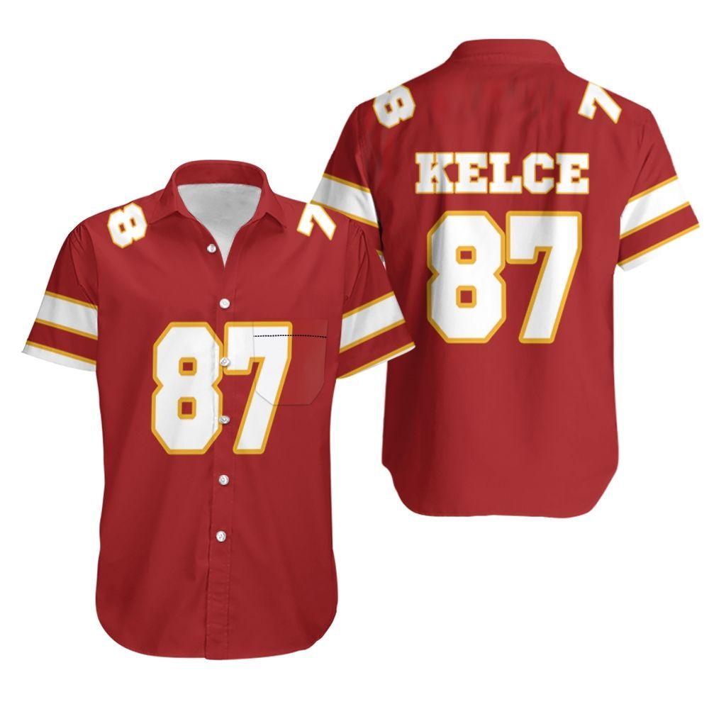 87 Travis Kelce Kannas City Jersey Inspired Style Hawaiian Shirt