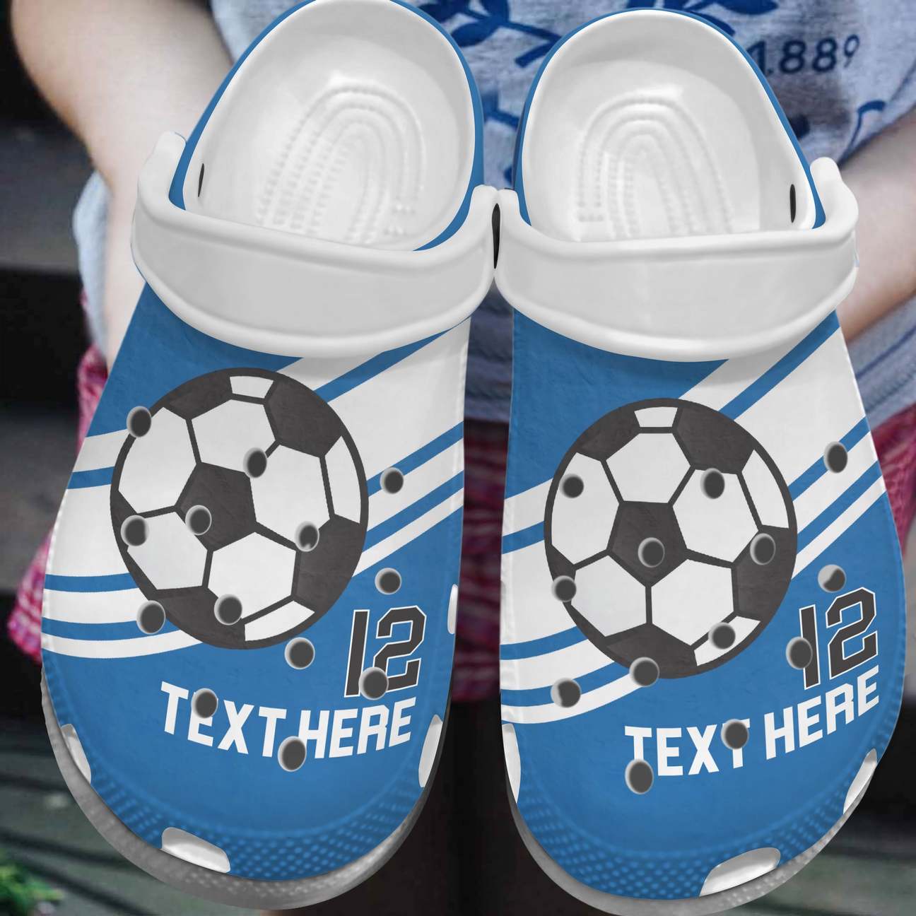 Soccer 4 Personalized Clog, Custom Name, Text, Color, Number Fashion Style For Women, Men, Kid, Print 3D