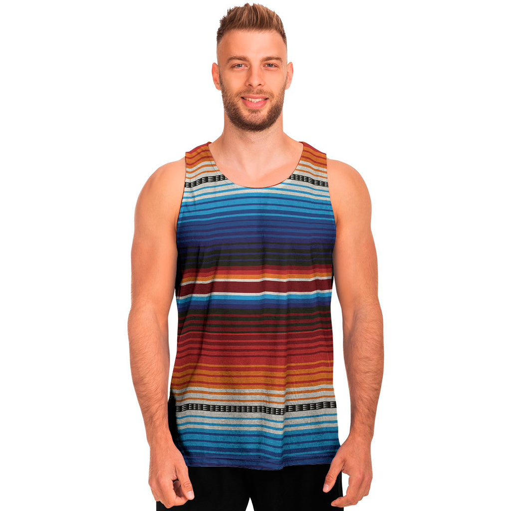 Tribal Mexican Blanket Pattern Print Men’S Tank Top