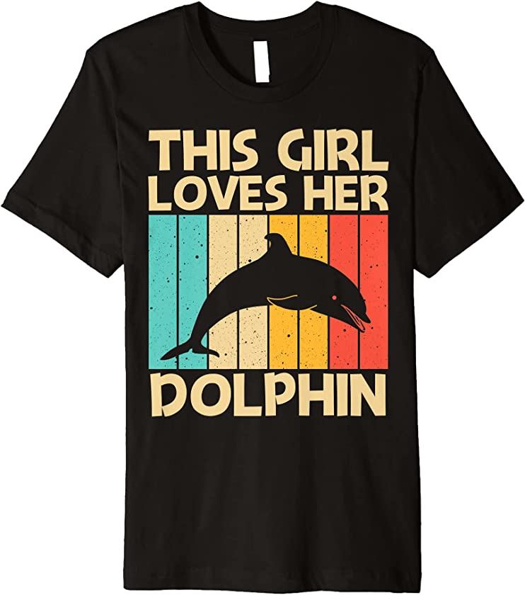 Cool Dolphin For Girls Kids Dolphins Beluga Whale Sea Animal Premium T-Shirt