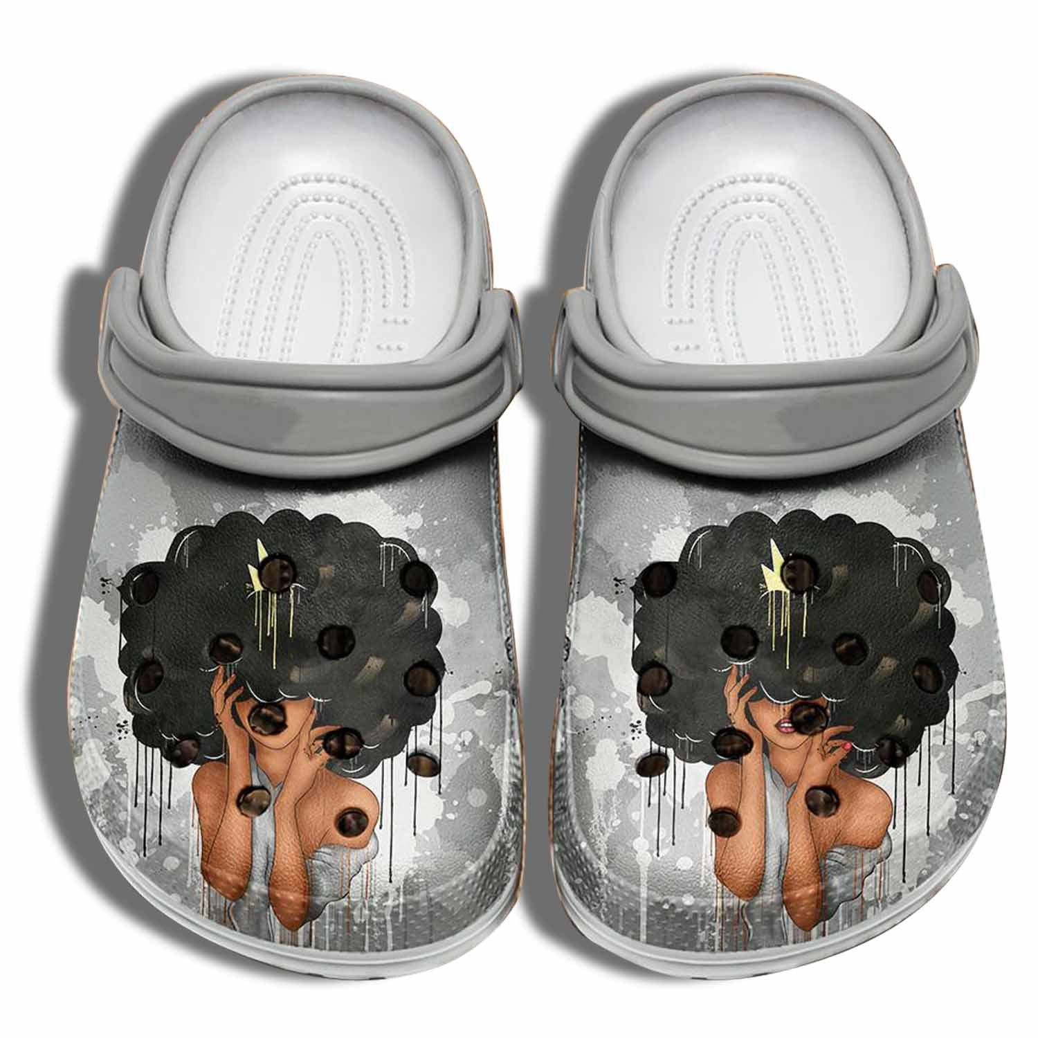 Black Queen Crocs Shoes Clogs Birthday Gifts Black Girl Daughter Women