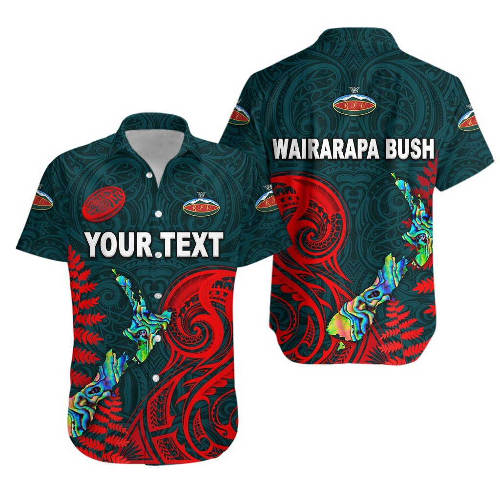 (Custom Personalised) Maori Wairarapa Bush Rugby Hawaiian Shirt New Zealand Silver Fern