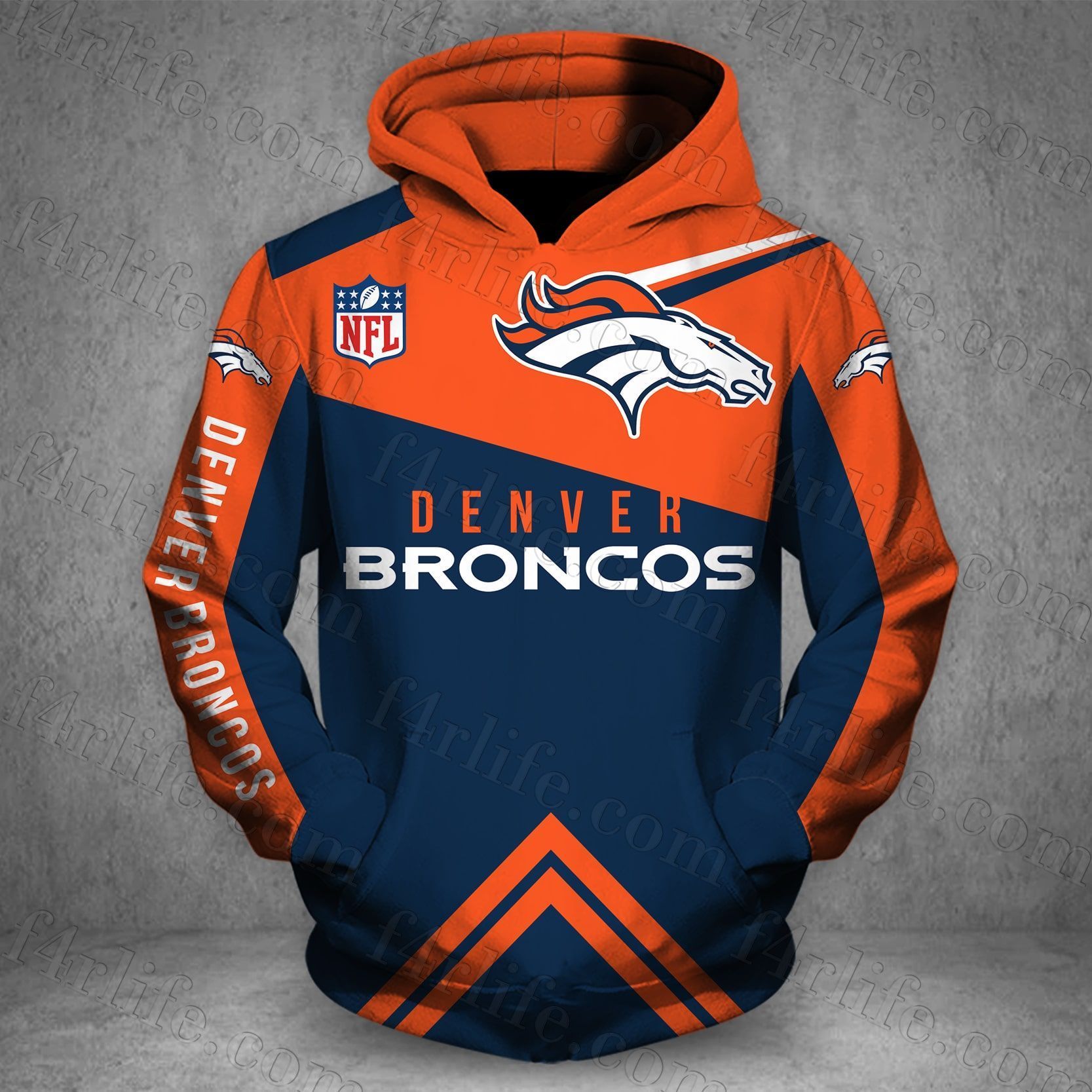 Denver Broncos 3D Hoodie Style 3