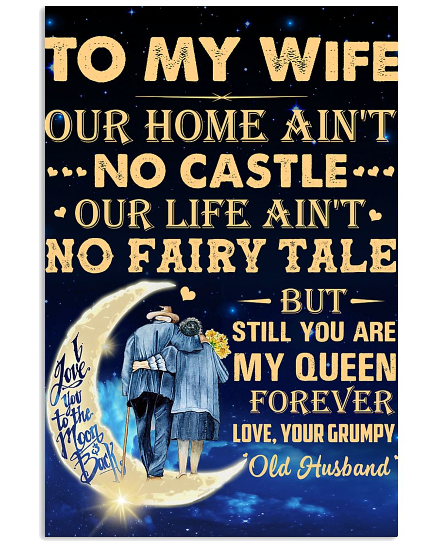 Moon To My Wife Our Home Ain’T No Castle-Husband Vertical Canvas And Poster | Gift For Wife | Valentine Gift