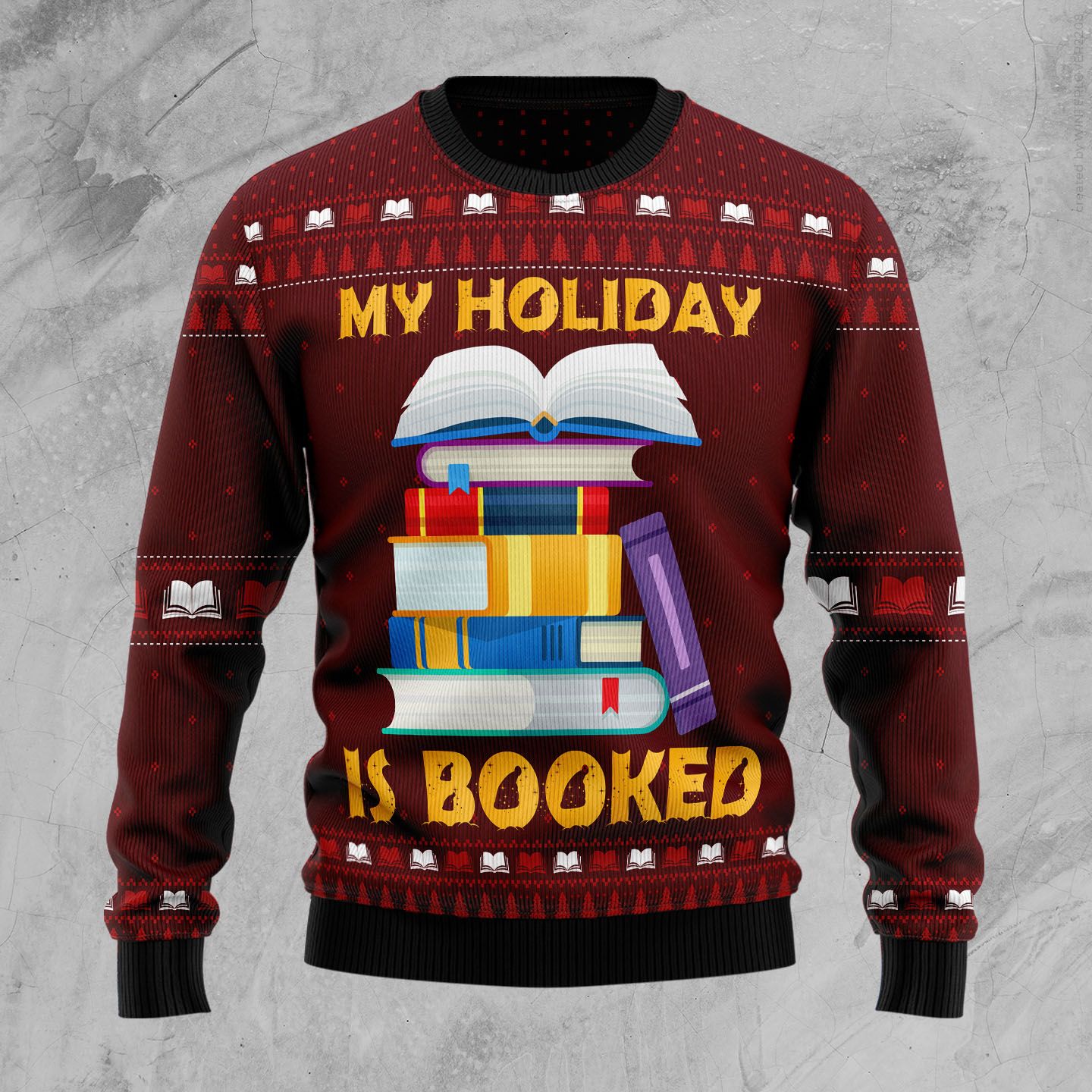 Booked is my Holiday D2610 Ugly Christmas Sweater