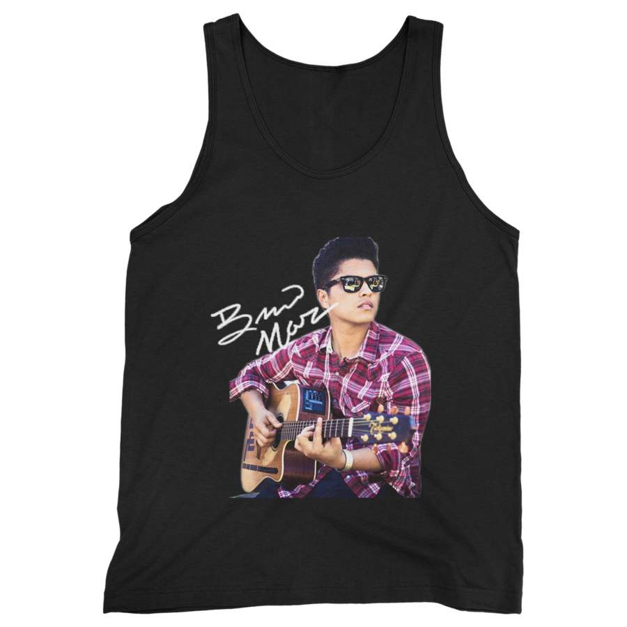 Bruno Mars Signature White Man’s Tank Top