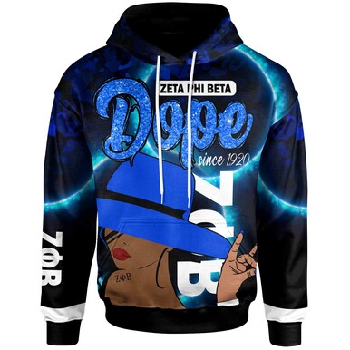 Zeta Phi Beta Hoodie – Sorority Zeta Phi Beta Black Lady Dope Since 1920 Hoodie