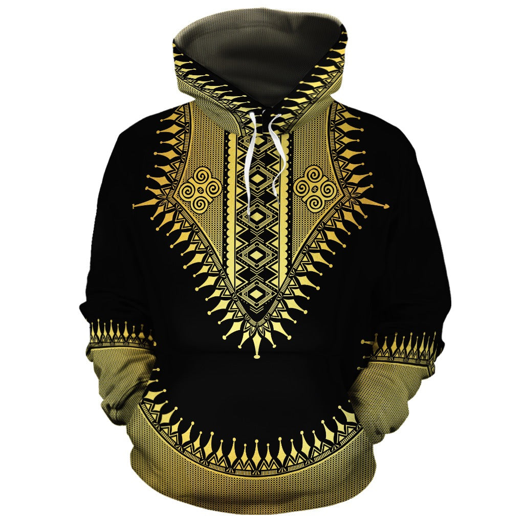 Printed Gold Dashiki All-Over Hoodie