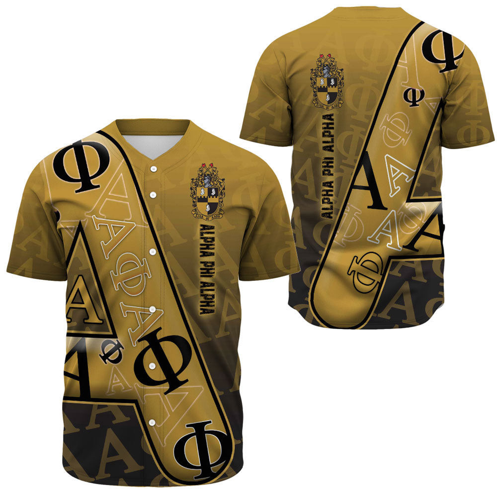 Africa Zone Clothing – Alpha Phi Alpha Letters Pattern Baseball Jerseys A35