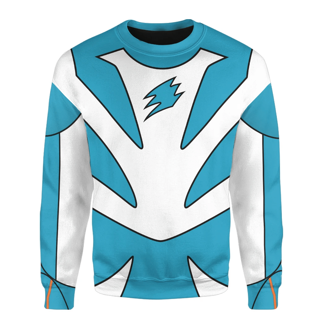 Alohazing 3D Power Ranger Jungle Fury Spirit Ranger Shark Ranger Custom Sweatshirt