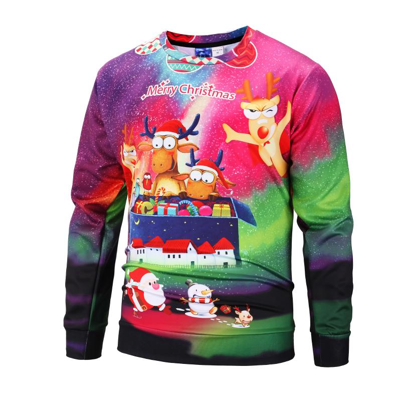 Christmas Sweatshirts – Funny Christmas Deer Gift Super Cool Icon 3D Sweatshirt