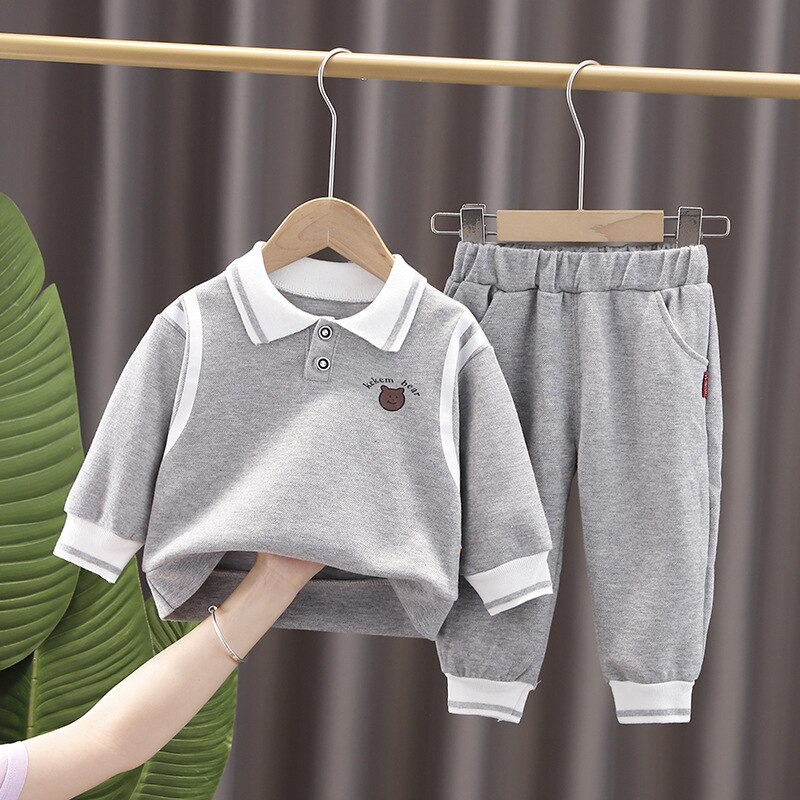 2 Pcs Toddler Baby Kid Clothes Boy Outfit Set Children’s Clothing Boys Clothes Autumn Korean Style Baby Clothes Kids’ Sportswear alx