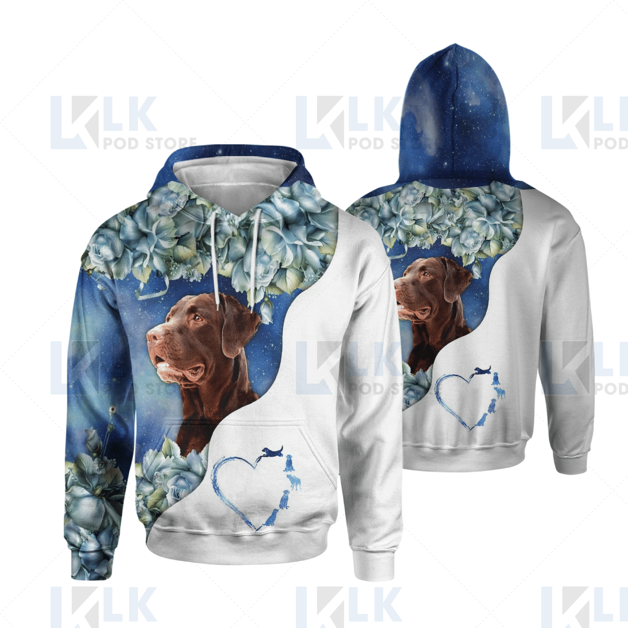 LABRADOR – HOODIE Half Curse Flower [ID3-B]