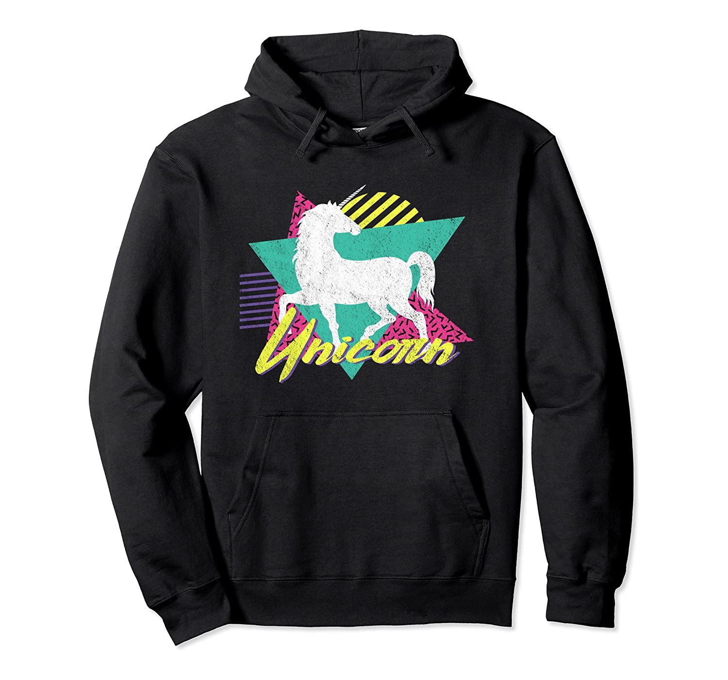 Vintage Retro 80s Or 90s Cool Unicorn Pullover Hoodie T-Shirt, Sweatshirt, Tank Top