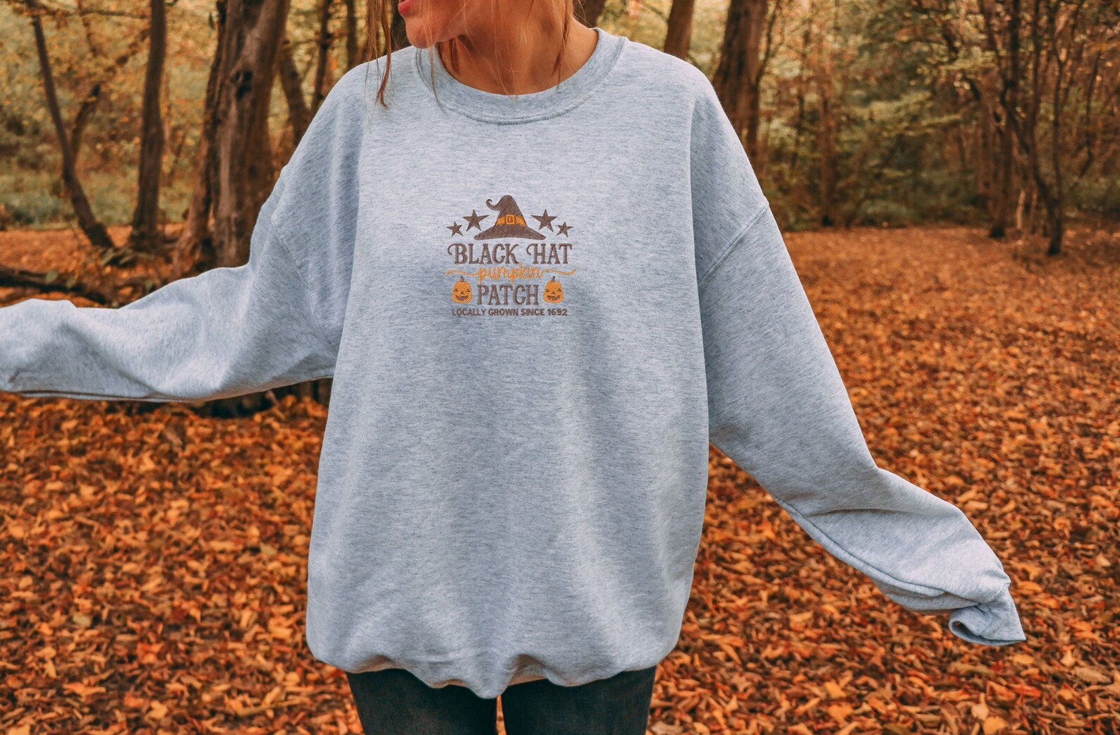 Pumpkin Patch Embroidered Sweatshirt 2D Crewneck Sweatshirt All Over Print Sweatshirt For Women Sweatshirt For Men Sws2787