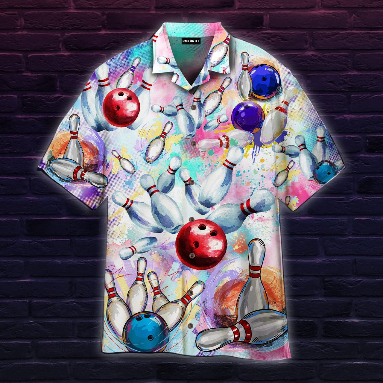 Colorful Bowling Game Aloha Hawaii Shirts For Men Women Ha87088