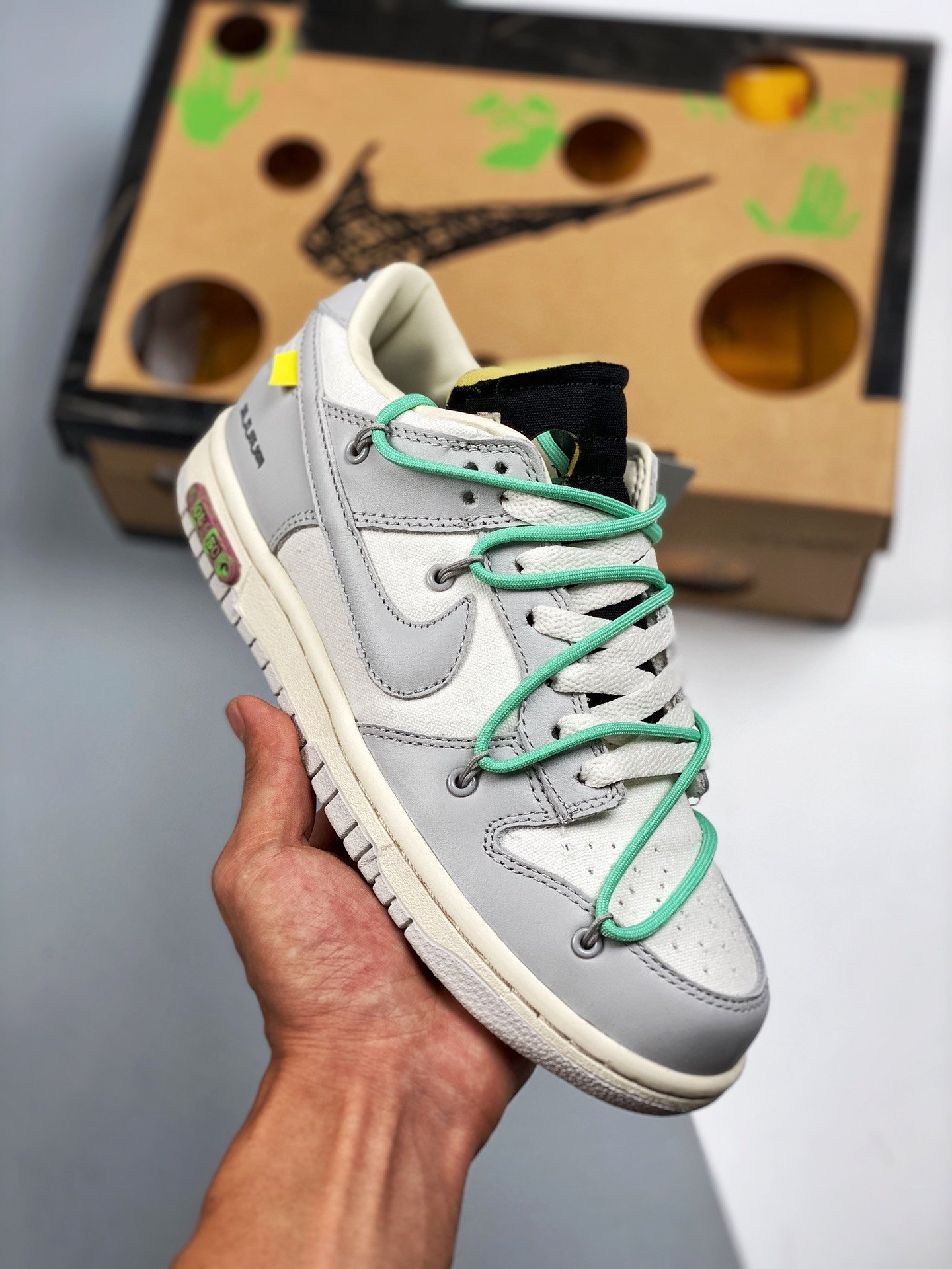 Off-White x Nike Dunk Low 04 of 50 Sail Grey Black 5338956