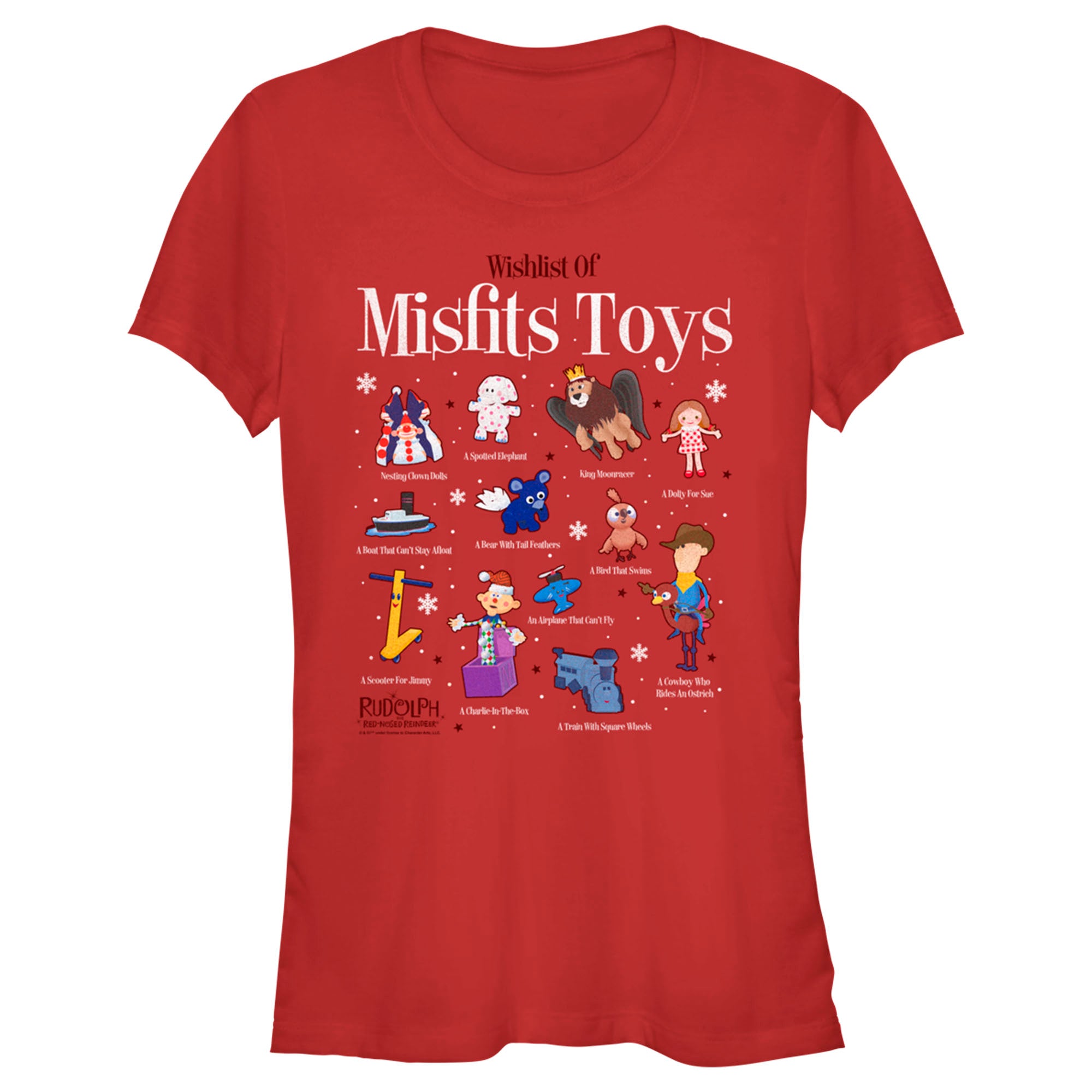 Rudolph The Red-Nosed Reindeer Junior’S Wishlist Of Misfit Toys  T-Shirt