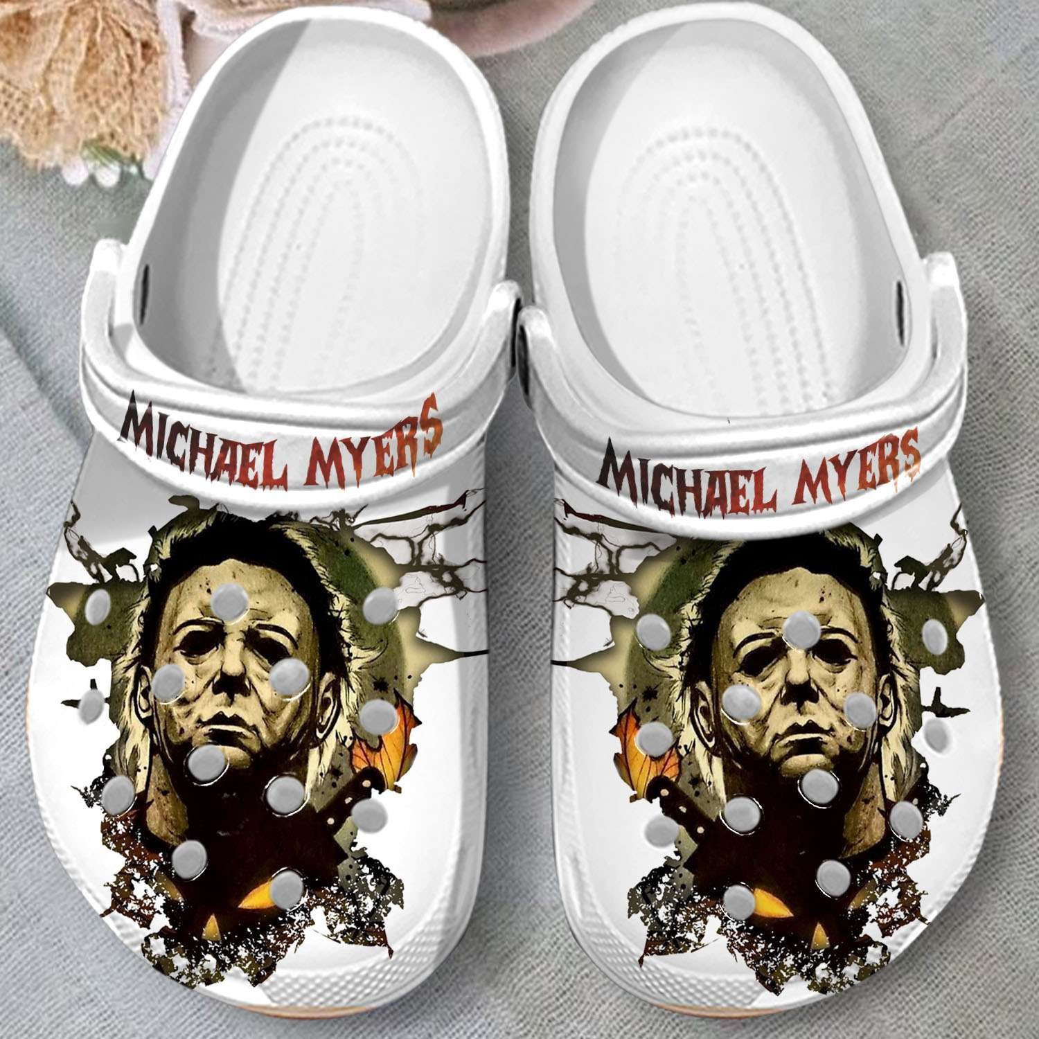 Halloween Michael Myers Murder Crocss Crocband Clog Comfortable Water Shoes For Men Women Kids