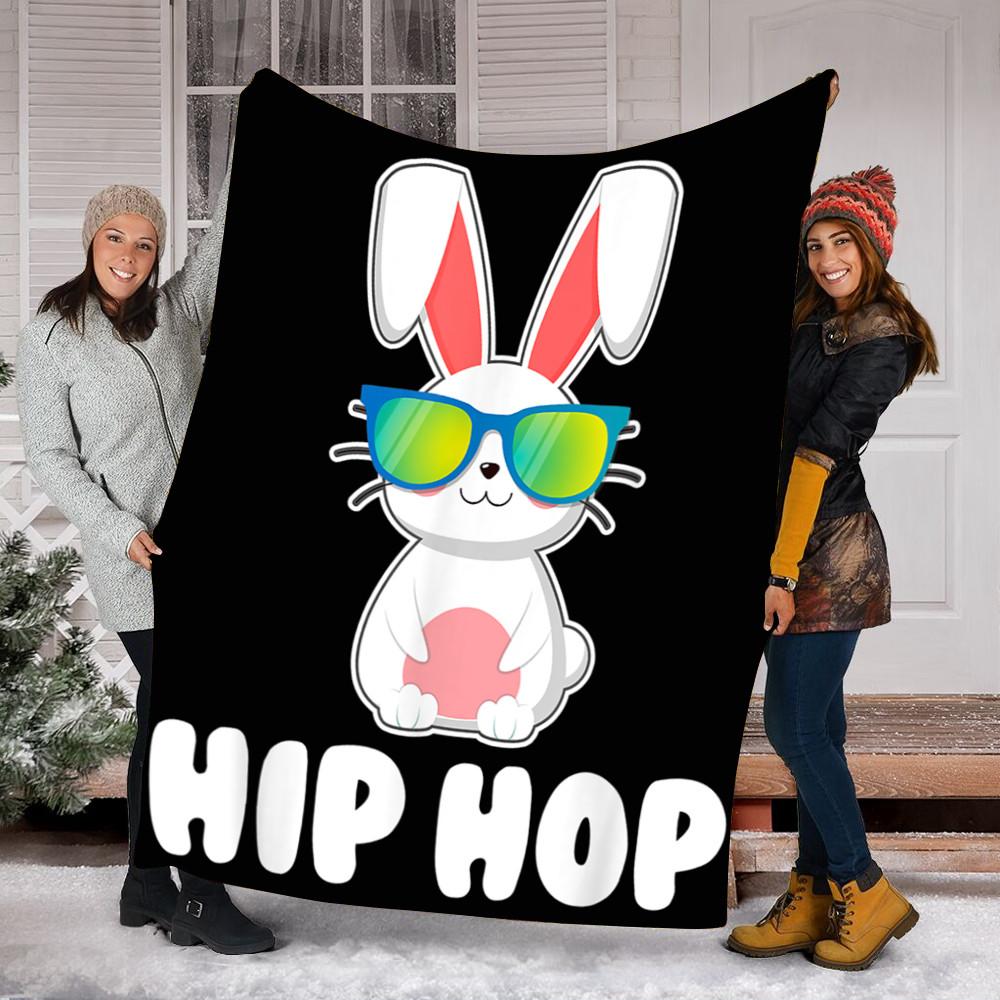 Custom Blanket Hip Hop Easter Egg Bunny Blanket – Fleece Blanket