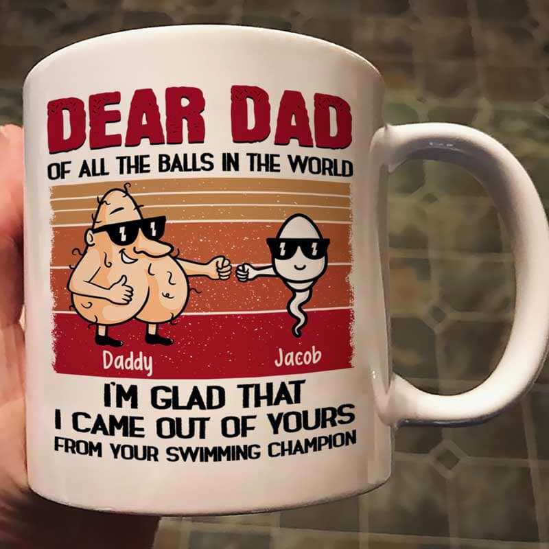 Dear Dad From Your Swimming Champion Personalized Mug