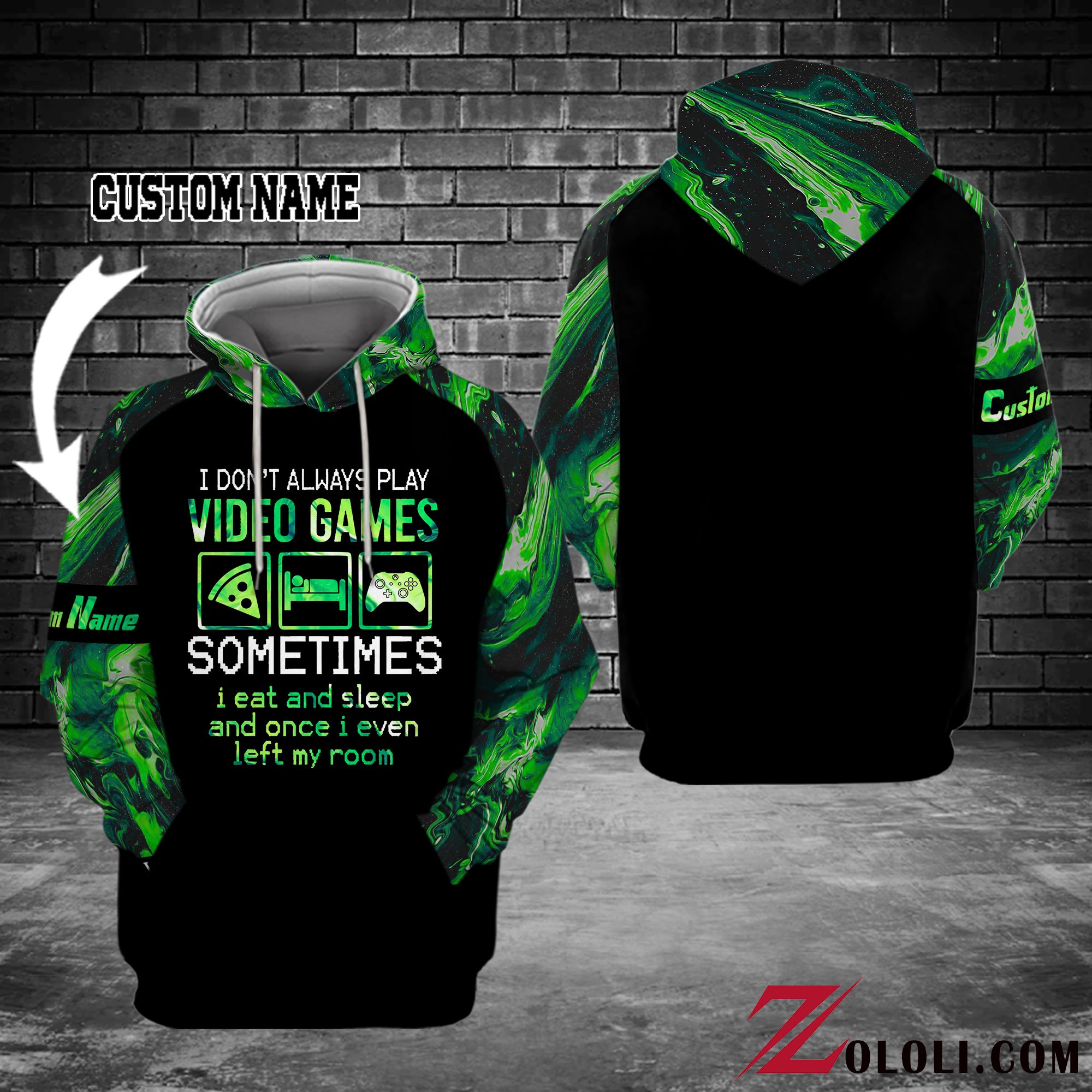 Xbox I don’t always play video games hoodie 2D Custom TTM