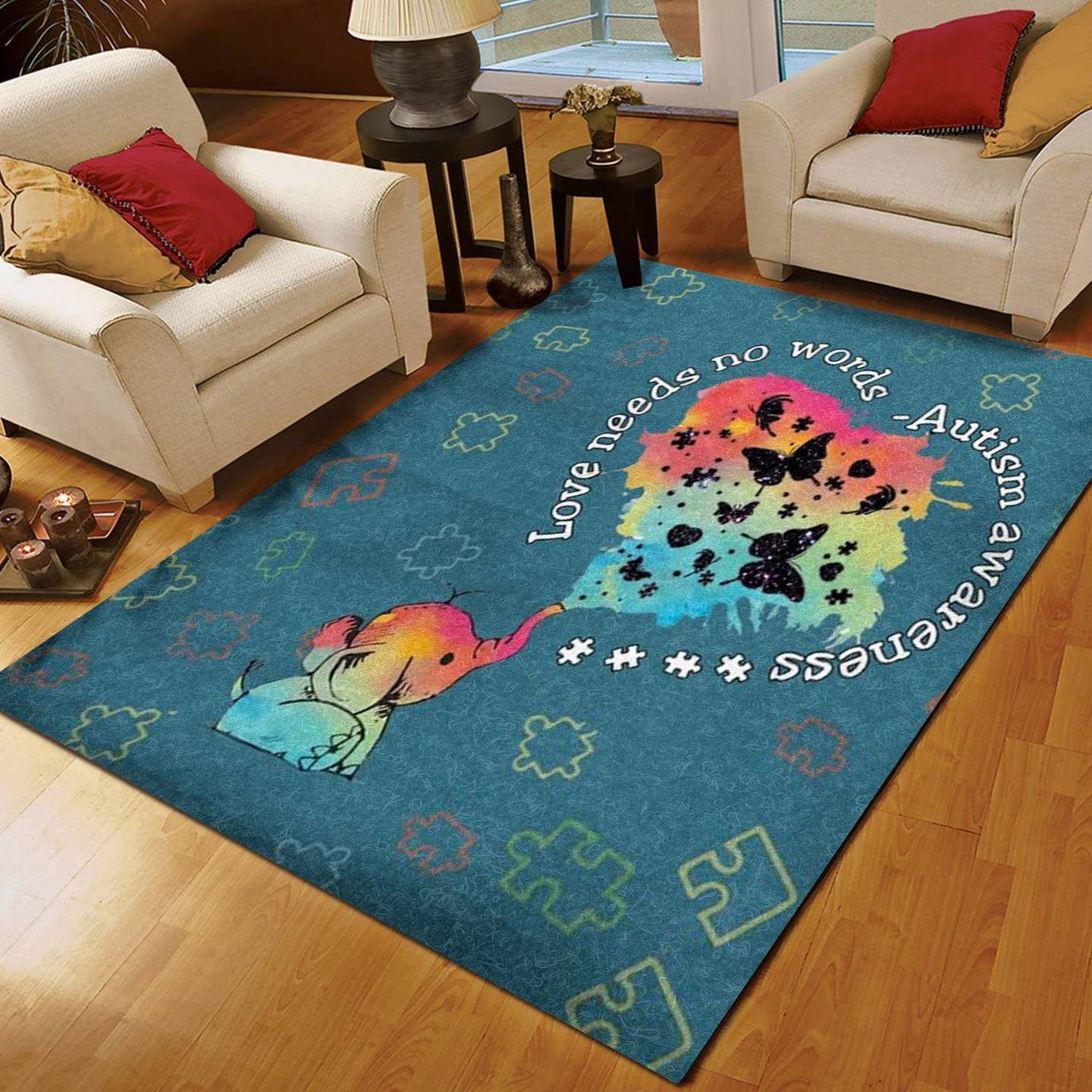 Autism Elephant CL22100022MDR Rug