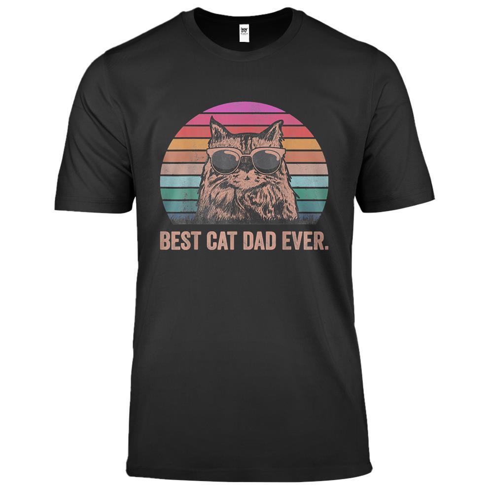 Best Cat Dad Ever Papa Birthday Father’s Day Kitten Premium T Shirts