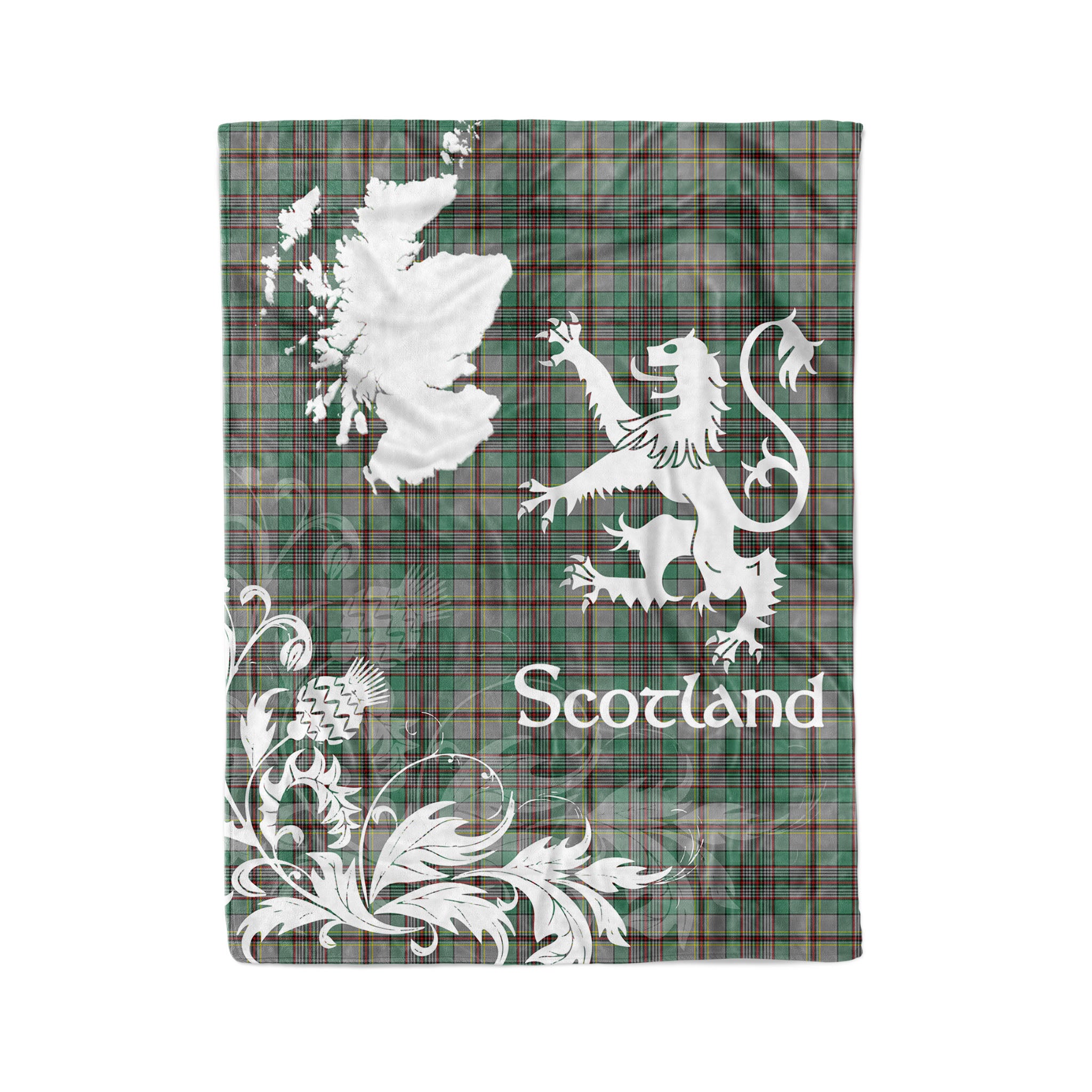 Tartan Plaid Fleece Blanket Tartan Blanket Thistle And Lion Scottish Clan Craig Plaid Blanket