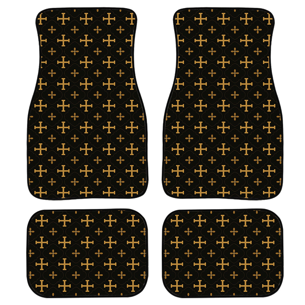 Orthodox Christian Pattern Print Front And Back Car Floor Mats, Front Car Mat