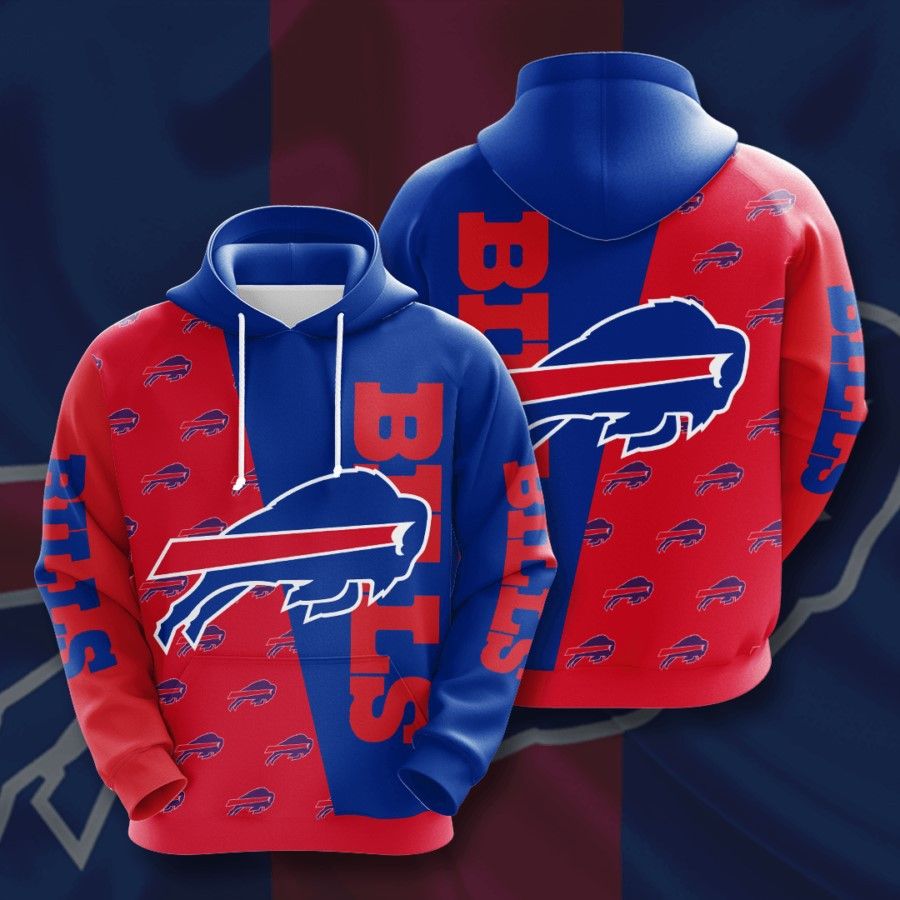 3D DIGITAL PRINT SPORTS SWEATSHIRT PULLOVER HOODIES BUFFALO BILLS