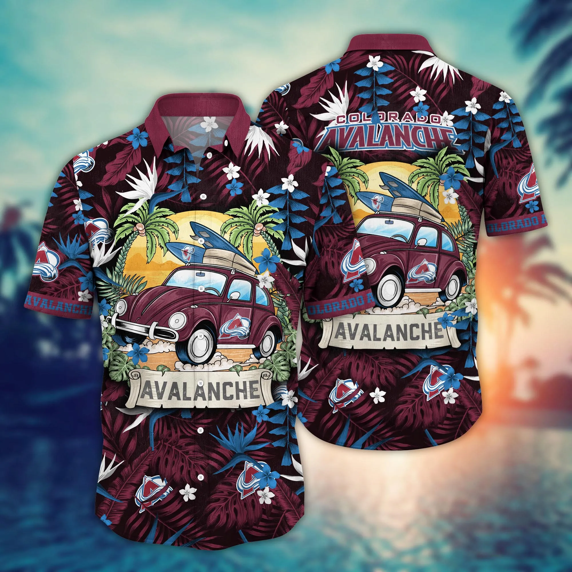 Colorado Avalanche Nhl Hawaiian Shirt Road Tripstime Aloha Shirt