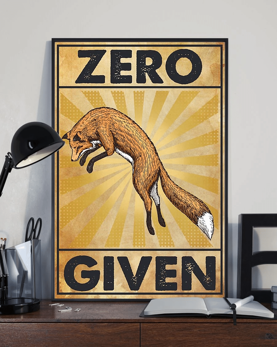 Zero Fox Given Poster Canvas – Vintage Home Decor Wall Art Evg80101