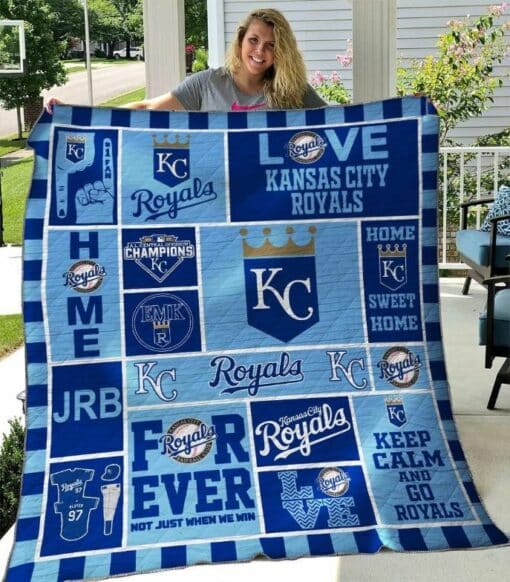 Kansas City Royals 2 Quilt Blanket Bh92