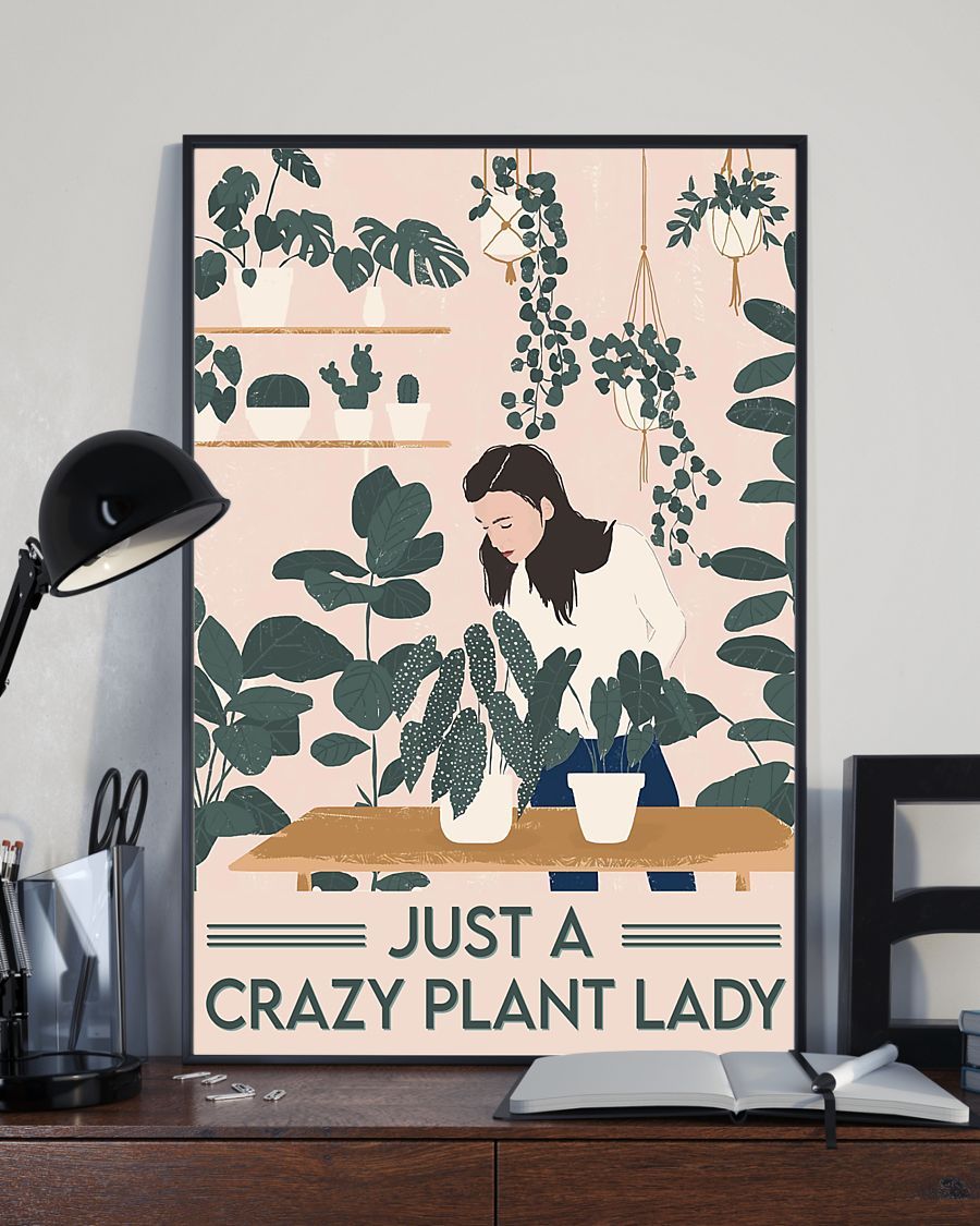 Crazy Plant Lady Gardening Vertical Canvas And Poster | Wall Decor Visual Art
