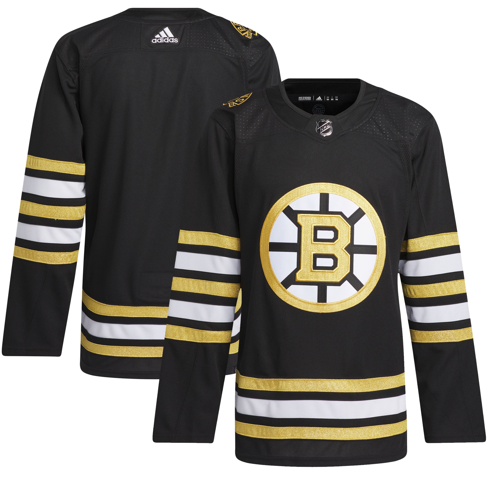 Boston Bruins 100th Anniversary Primegreen Authentic Jersey – Black