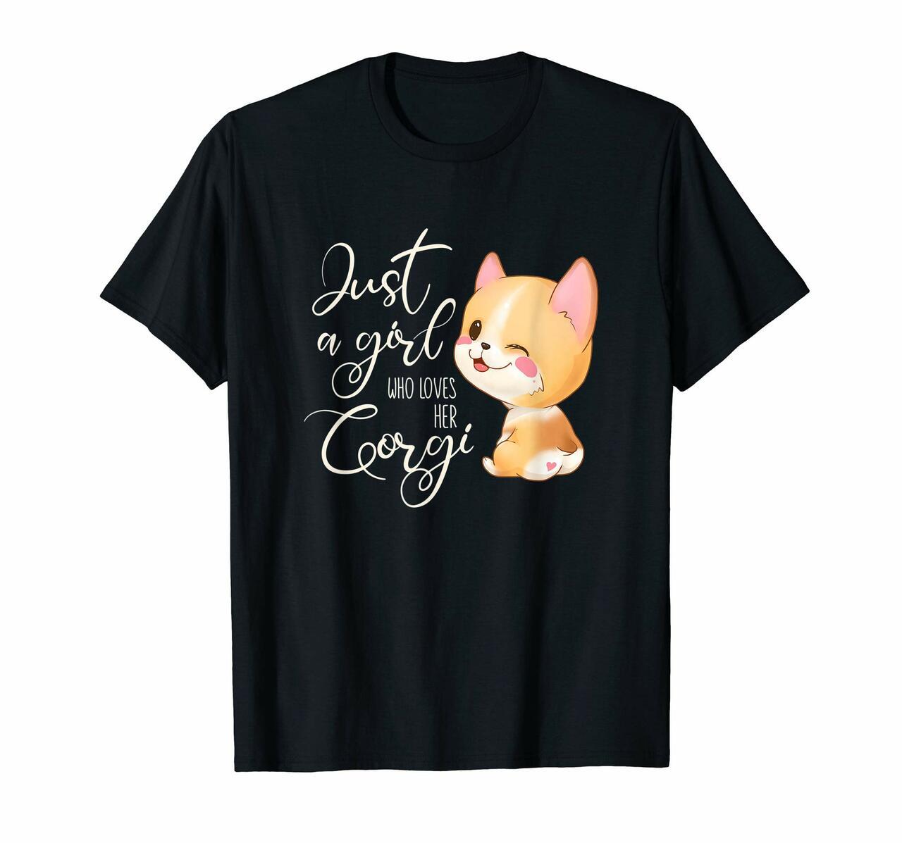 Cute Corgi Puppy In Manga Chibi Kawaii Style T-Shirt