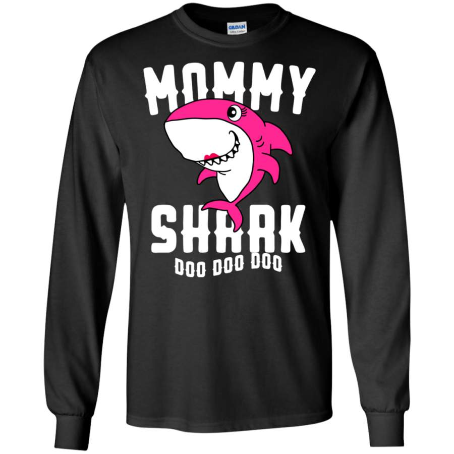 AGR Mommy Shark Hoodie Mother Grandma Halloween Christmas Long T-shirt