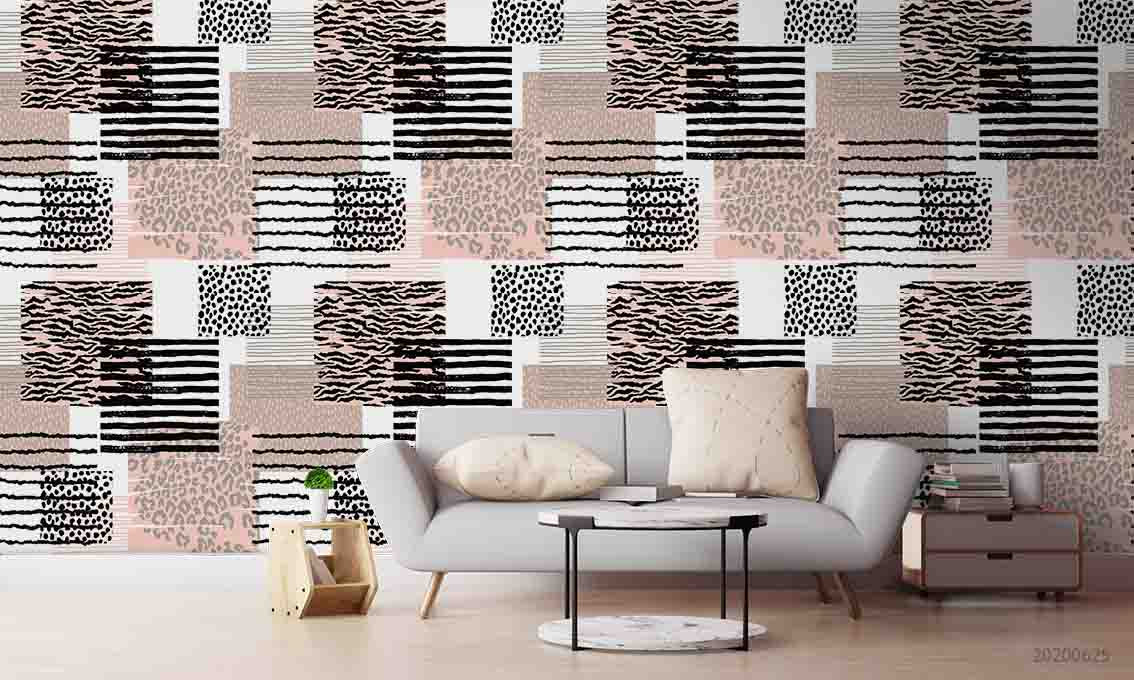 3D Abstract Geometry Leopard Print Wall Mural Wallpaper A203 Lqh