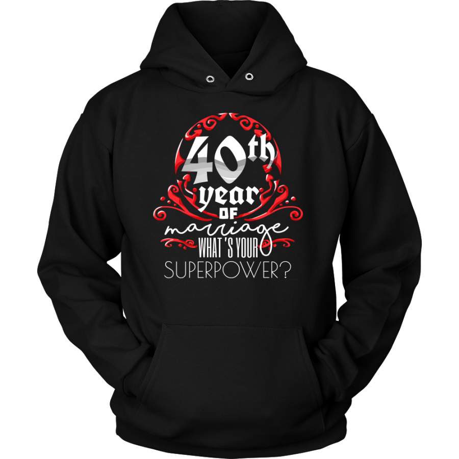 Anniversary Gift 40th, 40 Years Of Marriage, Couples Hoodie