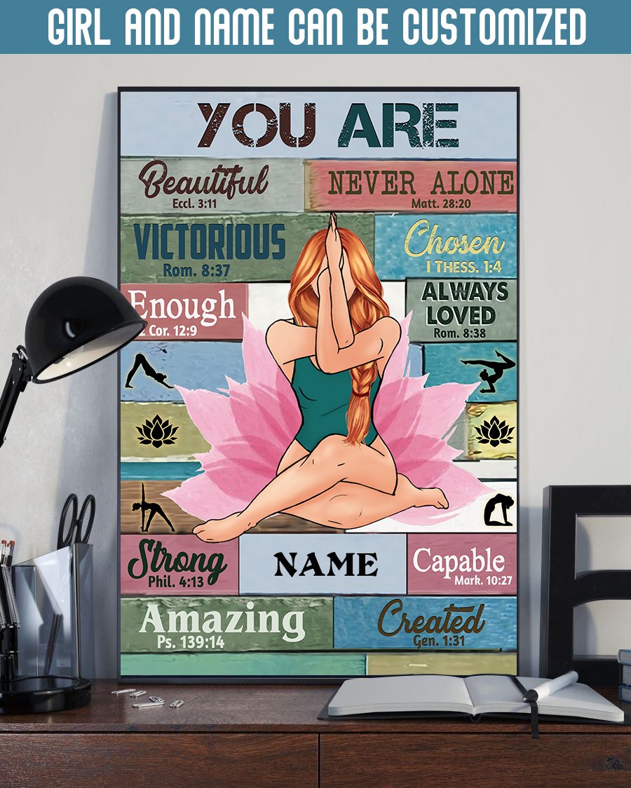 Customized Custom Bespoke Gifts Yoga Poster Canvas Wall Art Home Decor You Are Custom Gift